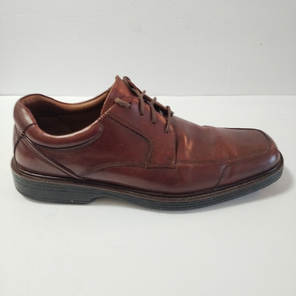 Men's Johnston & Murphy XC4 Sheepskin Leather Oxford Dress Shoes Brown Sz 9.5M